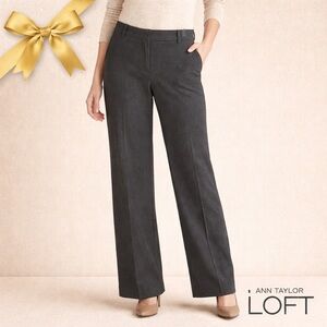 Ann Taylor LOFT Julie Charcoal Stretch Dress Pants Size 14